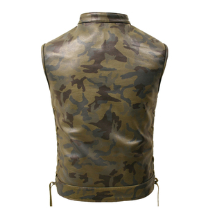เสื้อกั๊กหนังผู้ชายระบายอากาศได้ดี - Product Image 4