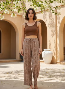 Pantalones Casuales de Cambray Estilo Años 60, Tela Suave, Ligera y Transpirable, Corte Relajado, Cómodos para el Verano, Ideales para Viajes y Uso Diario - Product Image 5