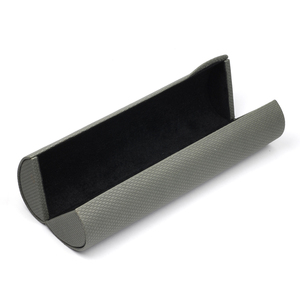 Semi-Hard Rectangle Eyeglasses <b>Case</b> Solid Gray PU Leather Simple Style spectacle <b>case</b> box - Product Image 4