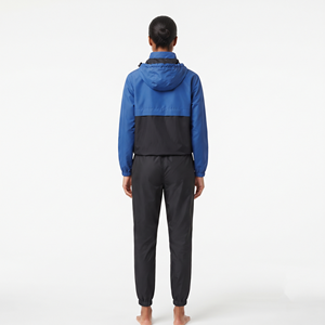 Conjunto Deportivo de Dos Piezas para Mujer, Sudadera con Capucha y Cierre de Cremallera, Pantalones Deportivos de Corte Regular, Bloques de Color, Nailon - Product Image 2