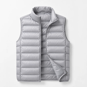 Gilet matelassé imperméable bordeaux pour homme Mego Industry, sans manches, style safari, à capuche, rembourré en polyester, coupe-vent, zippé, décontracté - Product Image 5