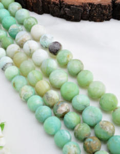 Cuentas facetadas de ópalo verde natural de 13 mm a 14 mm, cuentas facetadas de ópalo azul natural para la elaboración de joyería fina, piedra preciosa - Product Image 1