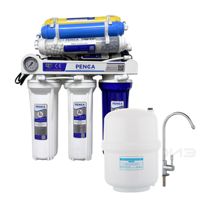 PENCA Manual 8-Stage Ultrafiltration Water Purifier for Household Use No Electricity 100gpd PLastic <b>Reverse</b> <b>Osmosis</b> Water <b>Filter</b> - Product Image 1