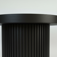 Table d'appoint design moderne, table basse ronde, pied unique, couleur marron clair, luxe, durable, bois d'hévéa, couleur dynamique