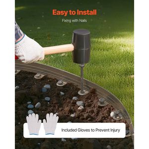 10 Confezioni di Bordi per Giardino in Lega di Alluminio Resistente alla Ruggine, Pieghevoli, Robusti, in Metallo, Protezione per Paesaggistica e Giardini - Product Image 4