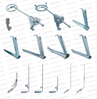 Ensemble microchirurgical de phonochirurgie WSO : Laryngoscopes Kleinsasser Rudert, micro-pinces, ciseaux et couteaux manuels en acier inoxydable allemand