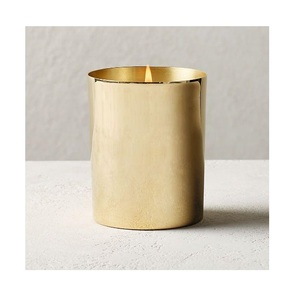 Wholesale Luxury Stainless Steel Gold Polished Candle <b>Jars</b> for Home <b>Decor</b> - Product Image 5