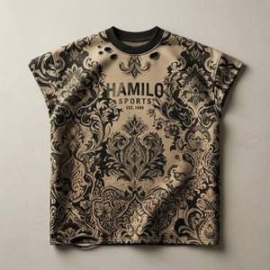 T-shirt de sport surdimensionné pour homme à faible MOQ, impression sérigraphique personnalisée du logo, 100 % coton respirant, séchage rapide, meilleur prix - Product Image 5