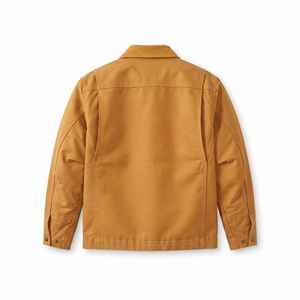 เสื้อแจ็คเก็ตผ้าแคนวาสแบบวินเทจสั่งทำพิเศษสำหรับผู้ชาย รุ่นดีทรอยต์ คาร์เพนเตอร์ แจ็คเก็ตทำงานแบบซิปสำหรับฤดูหนาว น้ำหนัก 500GSM พร้อมฮู้ด - Product Image 2