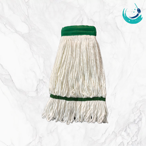 KSR High Quality Cotton Bleach White Yarn Kentucky <b>Mop</b> Heads with 2" Colour Top Band for <b>Floor</b> Cleaning System Looped End - Product Image 1