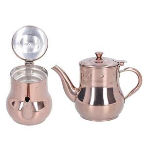 Théière en acier inoxydable OEM en gros, 500 ml, avec bec courbé, bouilloire à thé et café, qualité alimentaire, antirouille, pour la vente en gros - Product Image 1