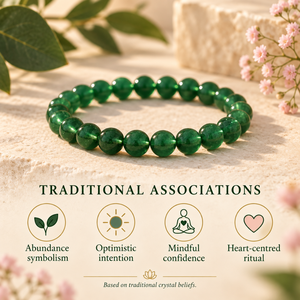 Bracelet en perles de jade vert, extensible, en pierre, bijoux unisexes pour cadeau, usage quotidien - Product Image 5