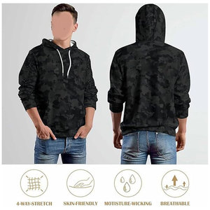 Sudadera Ligera con Capucha y Camuflaje para Hombre, Sudadera de Manga Larga, Ropa Cómoda para Actividades al Aire Libre, Senderismo, Campamento y Entrenamiento - Product Image 5