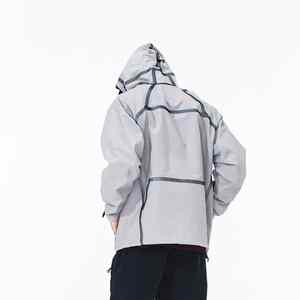 Sudaderas con Capucha Negras para Hombre, Estilo Techwear, Personalizadas al por Mayor, Transpirables e Impermeables, Chaqueta con Capucha, Moda de Invierno, 100% Algodón - Product Image 3