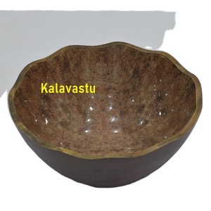 Cuenco de madera multiusos con revestimiento de esmalte y diseño impreso para uso en la cocina - Product Image 1