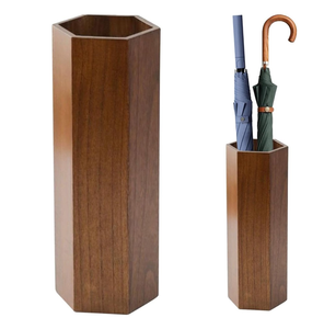 Soporte para Sombrillas de Madera de Acacia con 4 Ranuras y para Decoración del Hogar, Nuevo Soporte para Sombrillas de Madera Artesanal Personalizado - Product Image 6