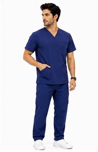 Nuevo conjunto de uniforme médico para hombre de 2 piezas, pantalones jogger transpirables de spandex, uniforme de hospital, logotipo personalizado, moderno y cómodo. - Product Image 4