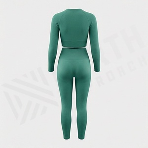 Ropa Deportiva de Yoga al Por Mayor Personalizada, Conjunto de Dos Piezas de Manga Larga Reciclada para Gimnasio, Ropa Deportiva para Mujer Personalizada - Product Image 2