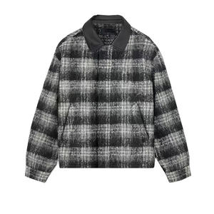 Premium Eco-friendly Zipper Closure Mens <b>Flannel</b> Shirt <b>Jacket</b> Plaid Cotton Blend Winter Shacket Sherpa Fleece Lining Custom Logo - Product Image 5
