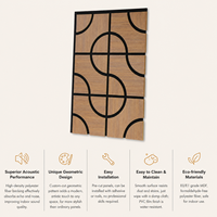 Panel Dinding Dekoratif Strip MDF Kustom untuk Desain Interior Komersial Hotel, Restoran, Apartemen, Sekolah