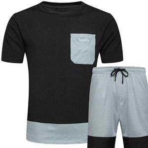 Ensemble personnalisé unisexe d'été vintage écologique surdimensionné en deux pièces : T-shirt et short - Product Image 1