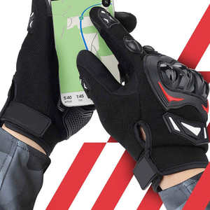 Guantes de Motociclismo de Cuero Vacuno Genuino, Guantes Pyrotect con Función de Pantalla Táctil, Cierre con Cordón, Unisex para Deportes - Product Image 6