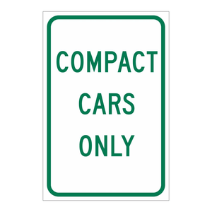 Letrero 'Solo Autos Compactos Brady' para Áreas de Estacionamiento Interiores y Exteriores - Product Image 2