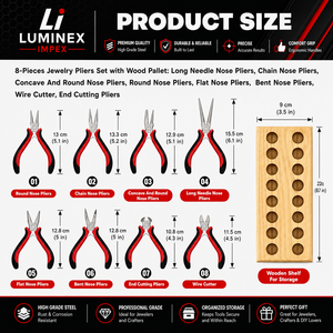 LUMINEX IMPEX LUB=113 <b>Long</b> <b>Nose</b> Stainless Steel Lightweight Smooth Work Jewelry Making Polishing Pliers for Bracelet Making DIY - Product Image 3