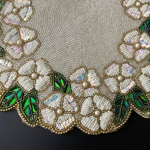 Luxury Handmade <b>Beaded</b> <b>Placemats</b> Decorative Embroidery Table Mats for Dining Table Wedding Dinner Party and Home Decor - Product Image 1