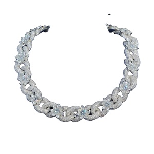 Customized 18mm Diamond Lotus <b>Infinity</b> Link Chain Letest Classic Design Sterling Silver Hip Hop Rapper Style Moissanite Jewelry - Product Image 1