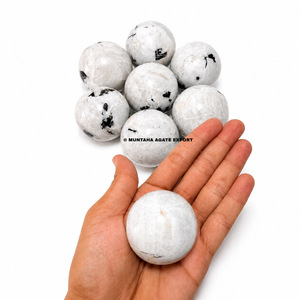 Esfera de Cristal de Ágata Muntaha de Alta Calidad, Hecha a Mano, para Sanación, Feng Shui, Piedra Lunar, Artículo Coleccionable para el Hogar - Product Image 2