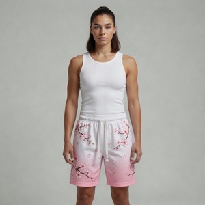 OEM Wholesale Custom Polyester Mesh <b>Canvas</b> Shorts with 3D Printed Embroidery Women's Gym Running & Men's Basketball Logo Shorts - Product Image 2