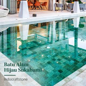 Sukabumi Natural Zeolite <b>Pool</b> Stone Tiles Green From Indonesia-Anti-Slip Swimming <b>Pool</b> Tiles - Product Image 2