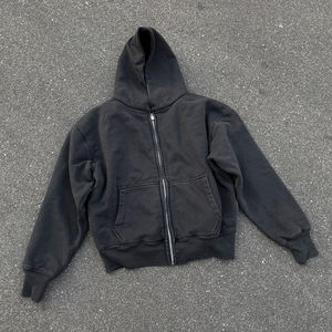 Sudaderas con capucha personalizadas vintage con lavado ácido, con cremallera completa, efecto desgastado, lavado a la piedra, oversize para hombre, con efecto descolorido por el sol, talla grande - Product Image 6
