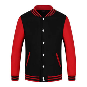 Blouson universitaire personnalisé pour homme, style universitaire, col montant, logo frontal, vêtement d'extérieur, mode streetwear, chaud et confortable - Product Image 2