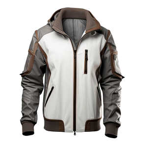 Meilleure veste bomber d'hiver pour homme en cuir de vache véritable imperméable à capuche avec fermeture éclair, style hiver 2026 - Product Image 1