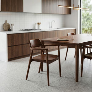 Chaise de salle à manger scandinave moderne en teck massif, durable et écologique, de haute qualité, pour restaurant, hôtel, bar, achat en gros, élégante - Product Image 6