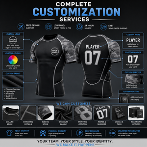 T-shirt de compression personnalisé pour homme, séchage rapide, extensible, coupe ajustée, sportif, pour entraînement en salle de sport, performance, sous-vêtement technique, haut de sport OEM - Product Image 4