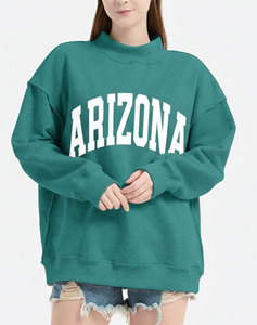 Camiseta de Cuello Alto para Mujer, Precio Económico, Buena Calidad, 100% Algodón, Ligera, Transpirable, Secado Rápido, Impresión Frontal Personalizada, OEM - Product Image 2