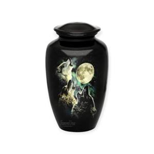 Urna Funeraria Antigua de Color Marrón, Tamaño Completo, con Banda Tejida con Patrón Celta para un Tributo Conmemorativo Tradicional - Product Image 2