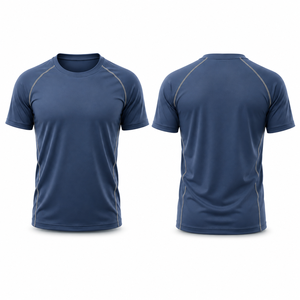 <b>Men</b> Quick Dry Compression <b>T</b>-<b>Shirt</b> Breathable Eco-Friendly Mesh Sports Jersey Crew Neck Athletic Training Short Sleeve 100% - Product Image 1