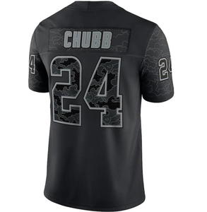 Camisetas de Fútbol Americano Personalizadas Cosidas, Edición 2026 Salute-to-Service RFLCTV, Negras, 24 Nick Chubb, 95 Garrett, 19 Kosar, Unisex - Product Image 4