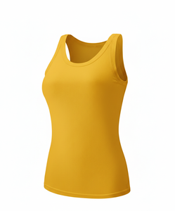Débardeurs pour femmes prêts à être expédiés en gros – Hauts basiques côtelés en coton à col rond, décontractés et sans manches - Product Image 5