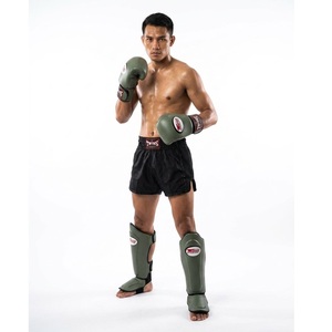 Equipo de Protección Deportiva de Piel Transpirable con Diseño Personalizado OEM, al Mejor Precio, para Kickboxing Profesional, Juego de Espinilleras para Sparring - Product Image 6