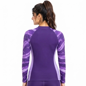 <b>Women</b> <b>Rash</b> <b>Guard</b> Long Sleeve Athletic Shirt Quick Dry Sportswear Breathable Performance Top <b>for</b> Surfing Swimming Fitness - Product Image 2