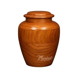 Urne funéraire artisanale en bois de rose pour cendres humaines, taille moyenne 9x5,5 pouces, boîte à cendres commémorative. - Product Image 1