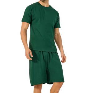 Ensemble deux pièces blanc et vert pour hommes, t-shirt à manches courtes et short, tenue de sport décontractée d'été pour un usage quotidien, dernier style - Product Image 5
