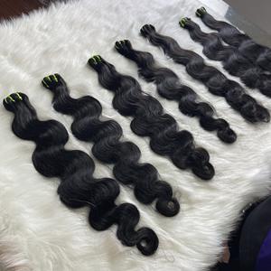 Trama rizada de vapor de doble calidad de alta calidad, cabello humano de Vietnam, cabello vietnamita crudo, paquete ondulado, trama genius - Product Image 4