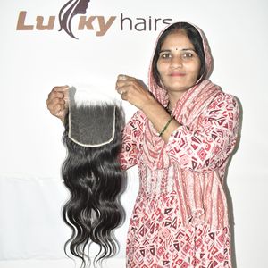 Extensions de cheveux humains 100% Premium, non traités, à double trame, simple tirage, avec closure HD 6*6, ondulation Bodywave, pour tissage Genius Weft - Product Image 4