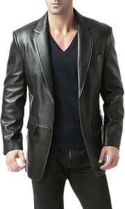 Chaqueta Bomber de Cuero Estilo Varsity para Hombre - Chaqueta de Cuero MA-1 Clásica de Gamuza Real, Moda Casual para Hombre - Product Image 2